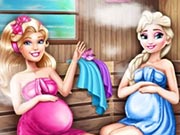 Cute Mommies: Pregnant Sauna