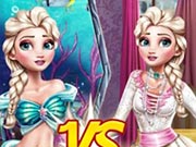 Elsa Mermaid Vs Princess