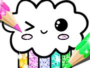 Kawaii Coloring Book Glitter